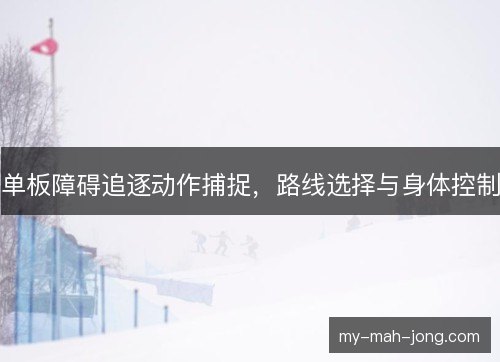 单板障碍追逐动作捕捉,路线选择与身体控制 单板障碍追逐动作捕捉,路线选择与身体控制